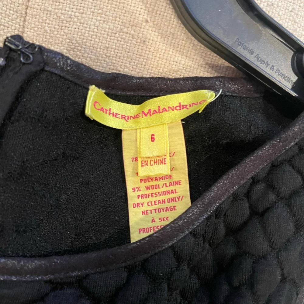 Catherine Malandrino black textured sleeveless A-line dress - Picture 5 of 11